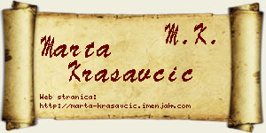 Marta Krasavčić vizit kartica